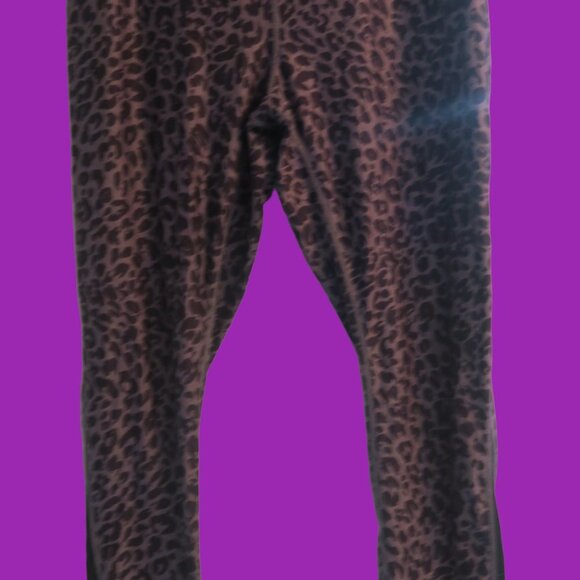 Juicy Couture sport animal print cheetah mesh leggings in gray and black size L - Picture 7 of 8